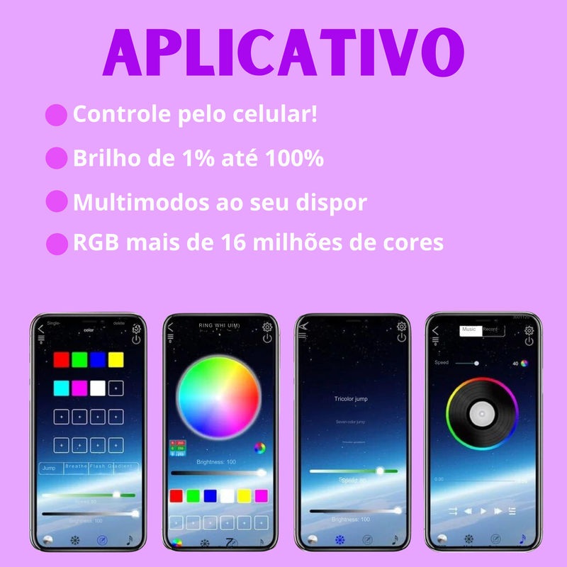 Kit de Iluminação LED RGB - Controle Remoto e App para controlar!!