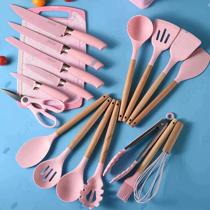 Jogo de Utensílios de Cozinha em Silicone 19 Peças