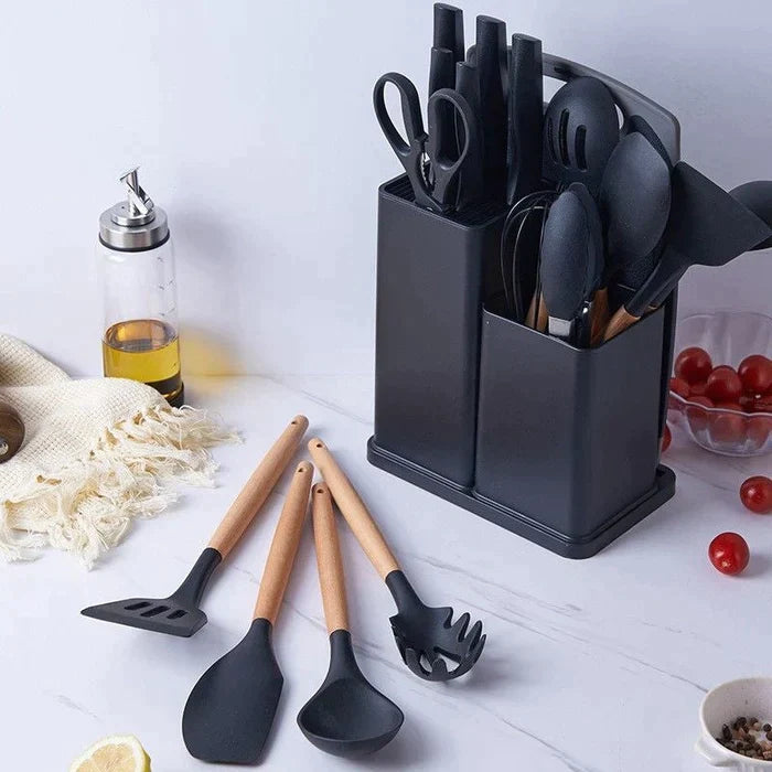 Jogo de Utensílios de Cozinha em Silicone 19 Peças